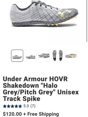 Under Armour HOVR Shakedown "Halo Grey/Pitch Grey" Unisex Track Spike